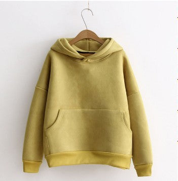 Suede sweatshirt hoodie