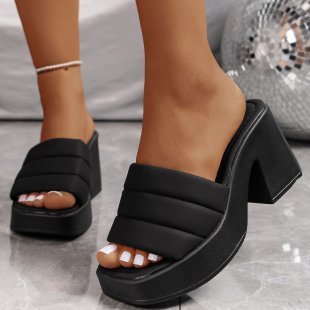 High heel chunky sandals