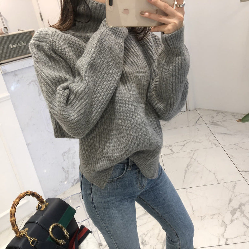 Cutout knit sweater