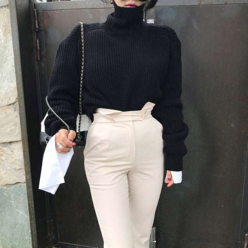 Cutout knit sweater