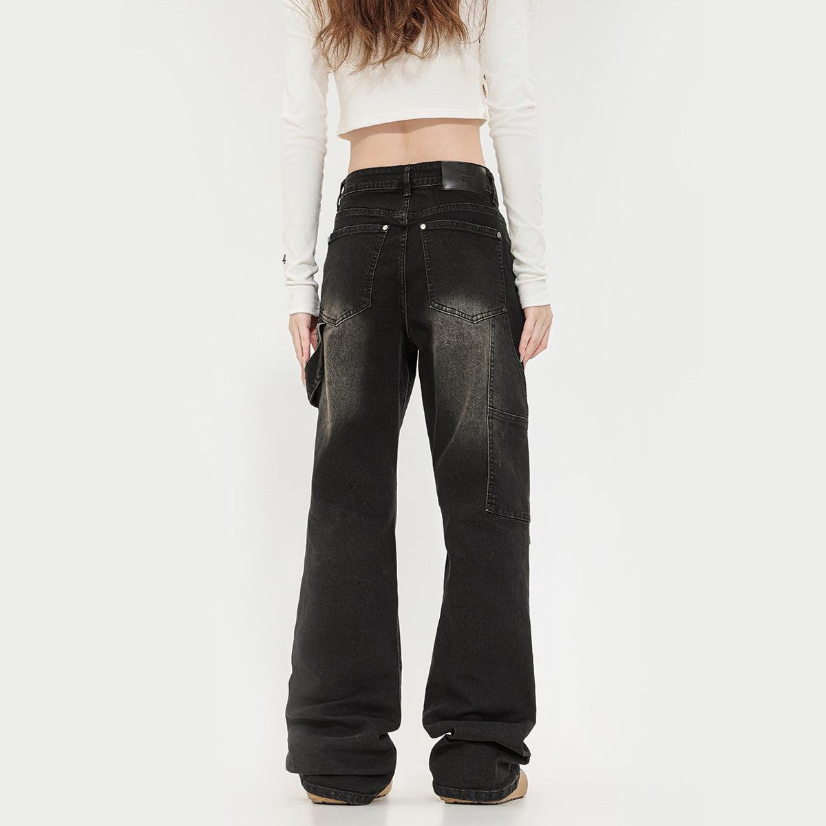 Washed high street vintage jeans