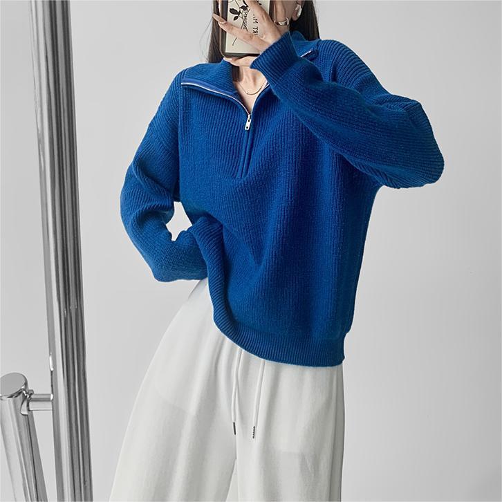 Idle style zip pullover