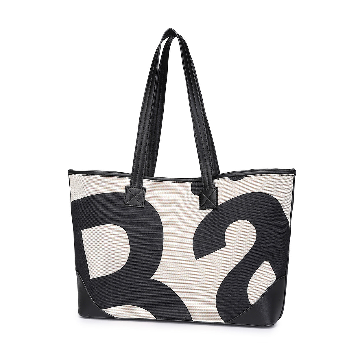 Letter linen tote