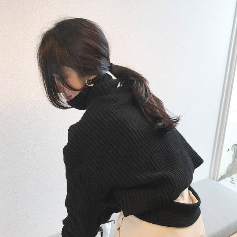 Cutout knit sweater