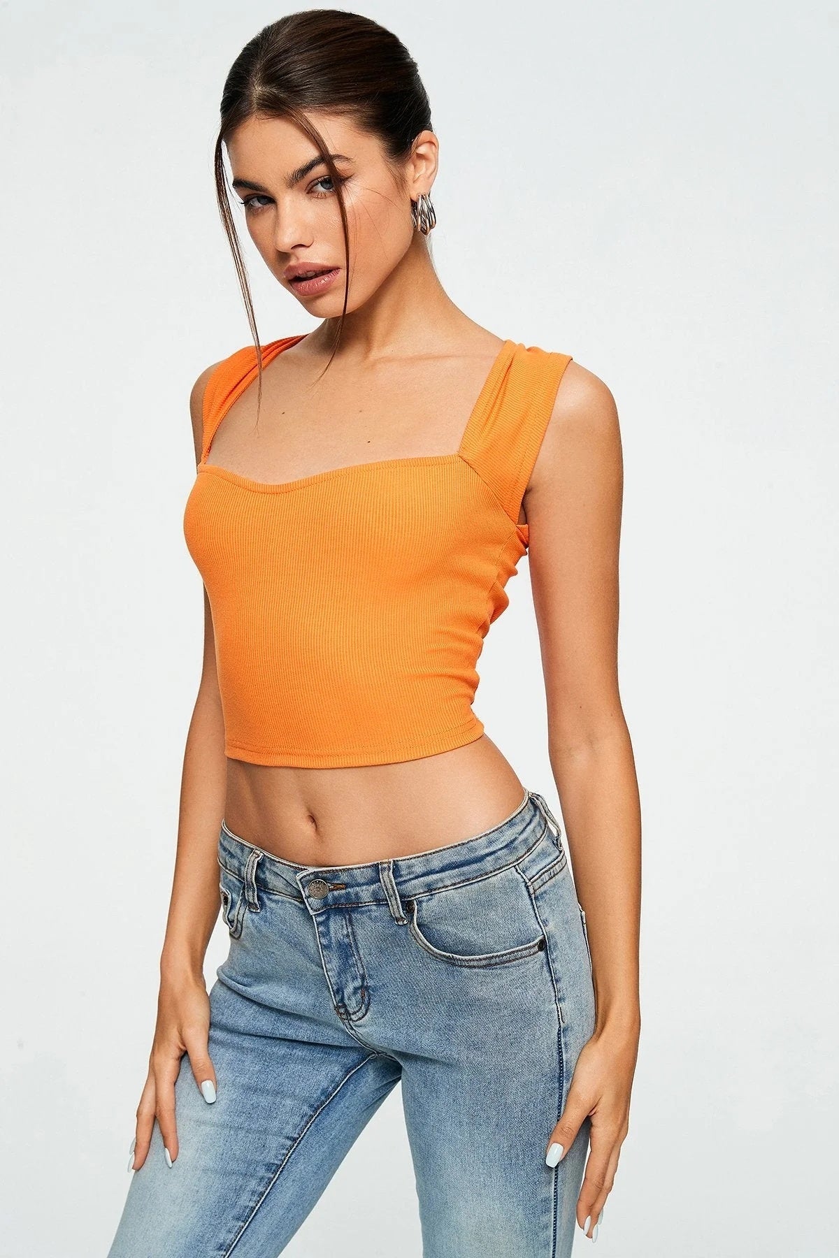 Crop top ribbed sleeveless