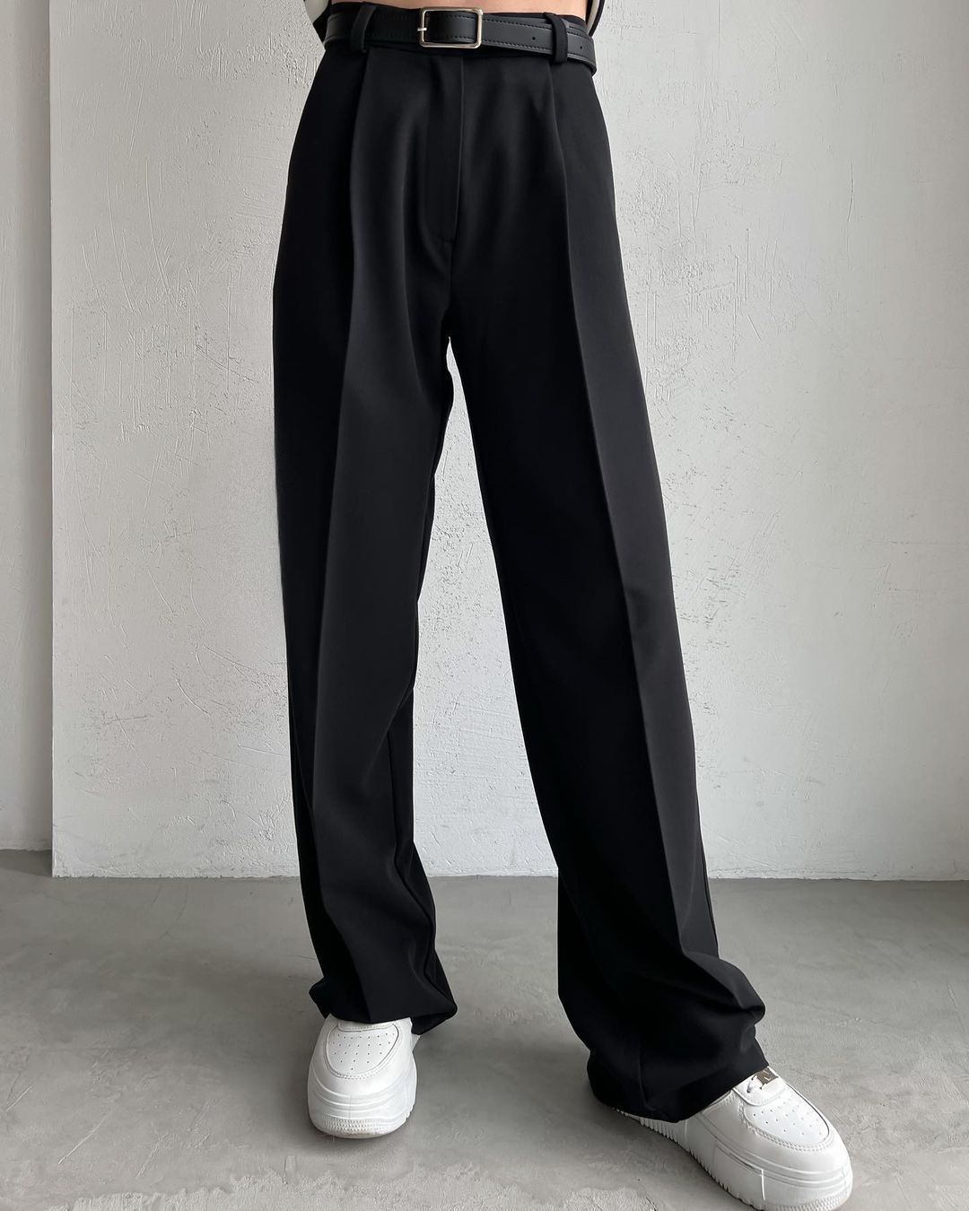 Temperament loose straight trousers