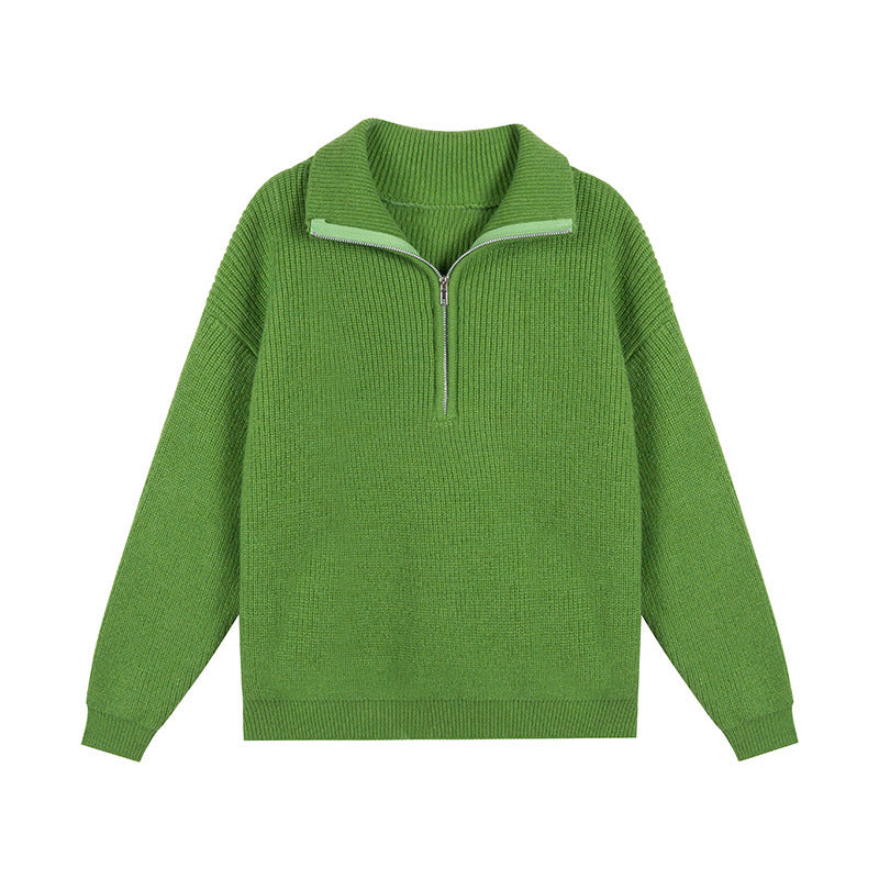 Idle style zip pullover