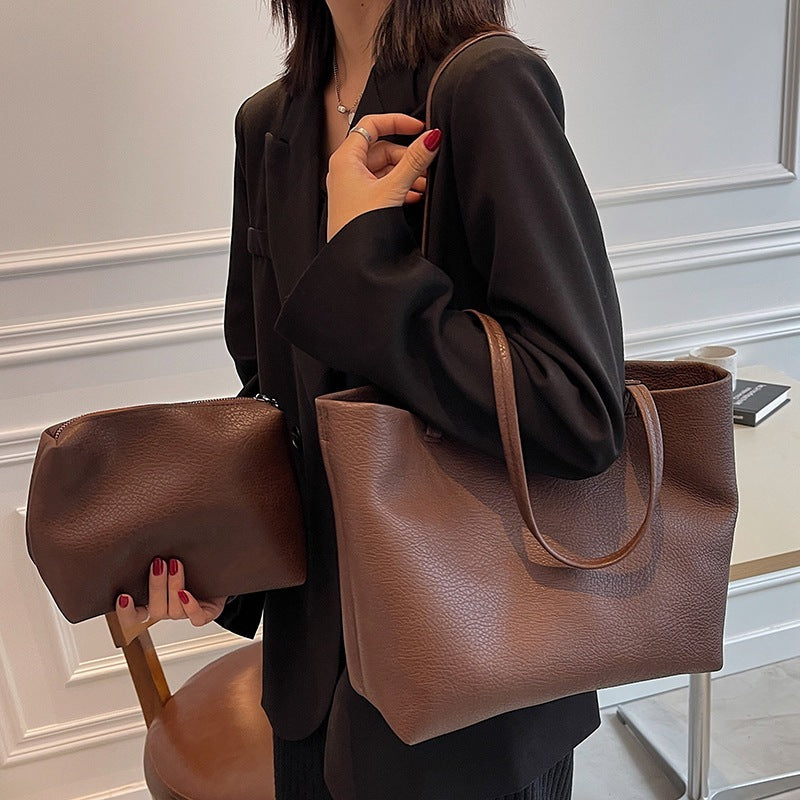 Soft leather shoulder bag