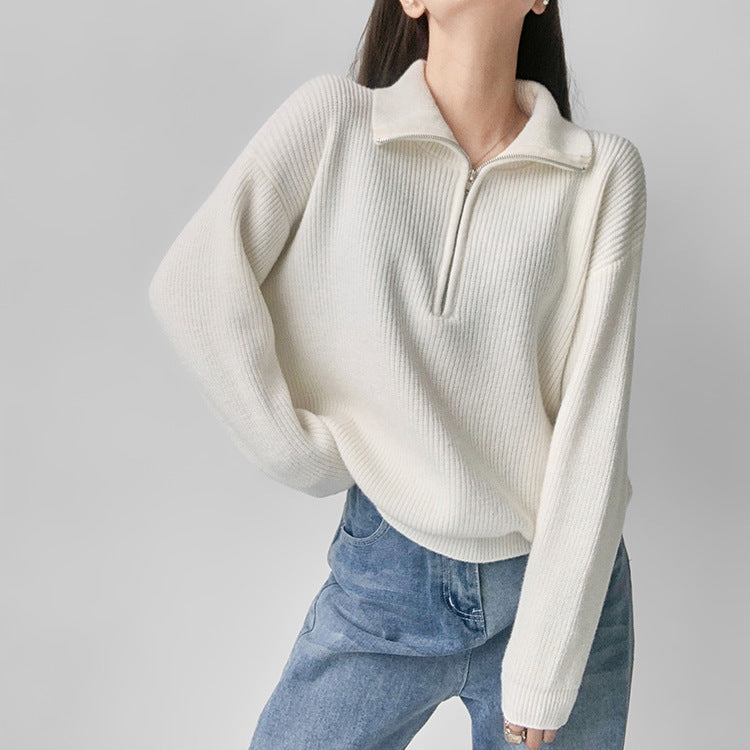 Idle style zip pullover