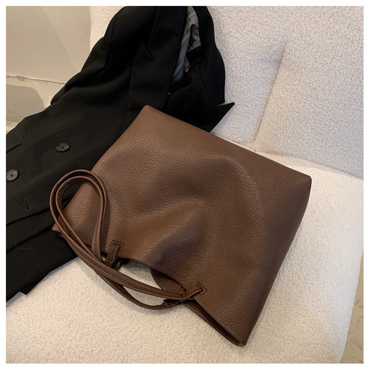 Soft leather shoulder bag